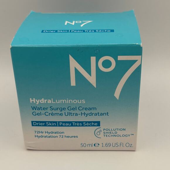 No7 HydraLuminous Water Surge Gel Cream Hydration for Dry Skin 1.69oz Sealed NIB - Picture 1 of 6